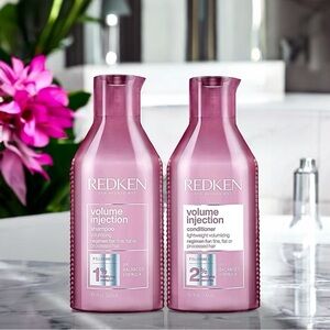 REDKEN Volume Injection Shampoo + Conditioner for Fine Hair 10.1 fl oz each
